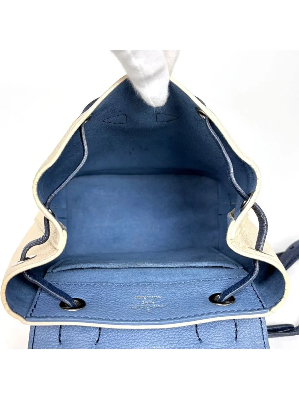 Louis Vuitton Lockme Backpack Mini Leather Blue Jean